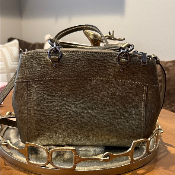 Coach Metallic Gold Satchel Bag - Picture 3 of 9